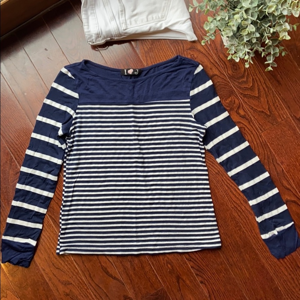 ‼️ 5/$25 Soft Blue/White Striped Top